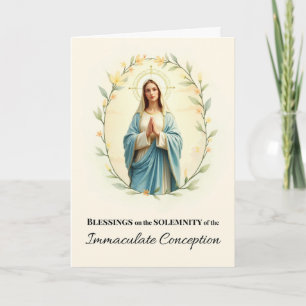 Immaculate Conception God's Peace and Blessings Card