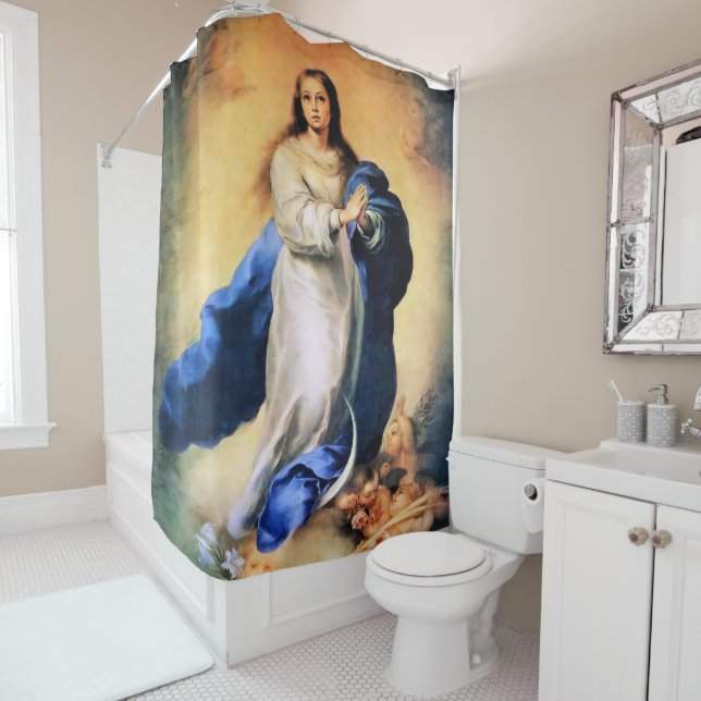 Immaculate Conception Gold Shower Curtain (In Situ)