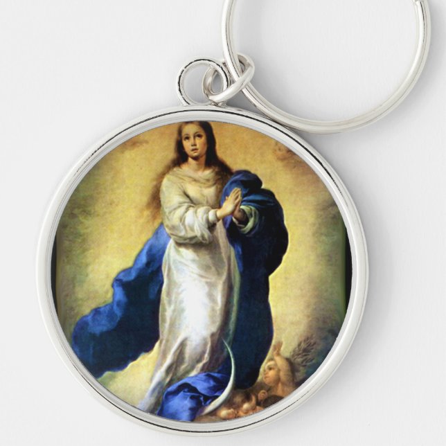 Immaculate Conception of Virgin Mary - Murillo Key Ring (Front)