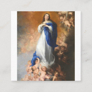 Immaculate Conception Of Virgin Mary Murillo Square Business Card