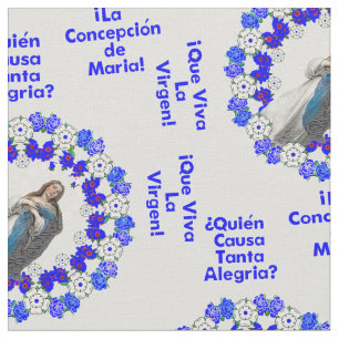 Immaculate Conception Virgin Nicaragua Spanish  Fabric