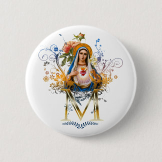 Immaculate Heart of Mary 6 Cm Round Badge