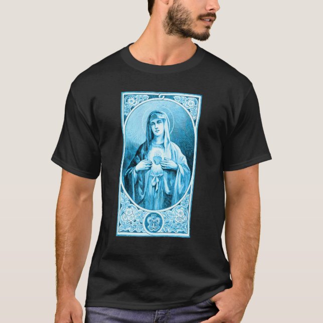 Immaculate Heart Of Mary Ave Maria Our Catholic Vi T-Shirt (Front)