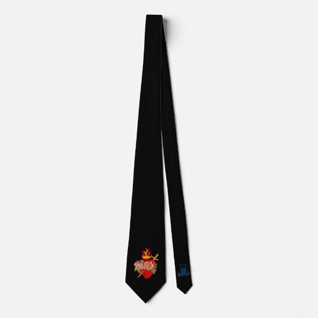 Immaculate Heart of Mary Black Neck Tie (Front)