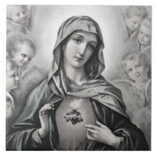 Immaculate Heart of Mary Ceramic Tile