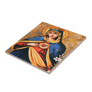 Immaculate Heart of Mary Ceramic Tile