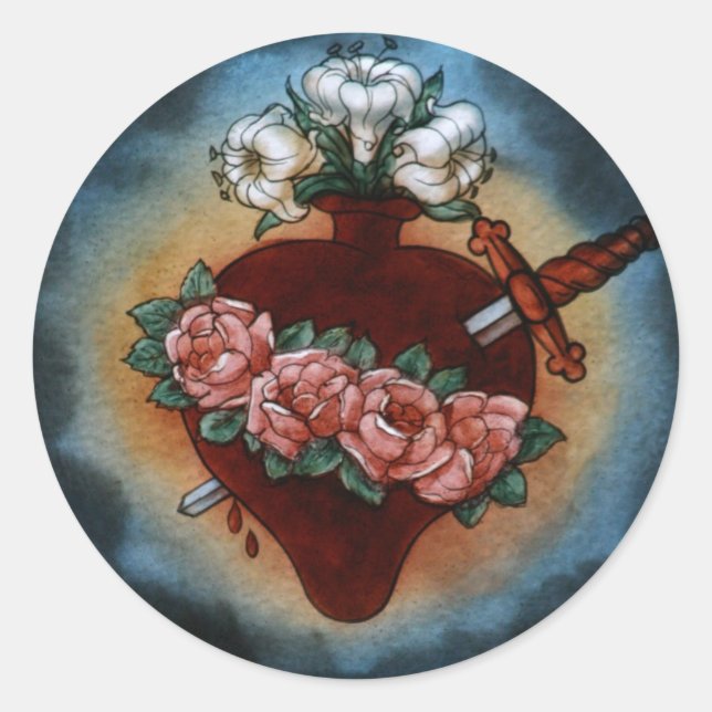 Immaculate Heart Of Mary Classic Round Sticker (Front)