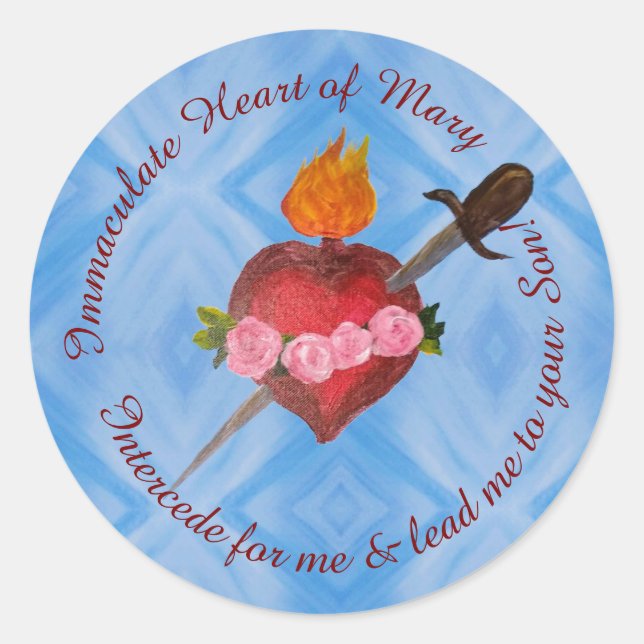  Immaculate Heart of Mary Classic Round Sticker (Front)