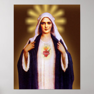 Immaculate Heart of Mary Devotional Image. Poster