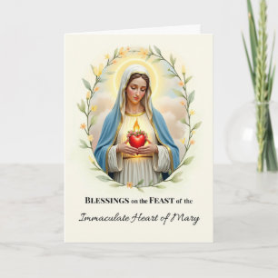 Immaculate Heart of Mary Feast Day Blessings Card