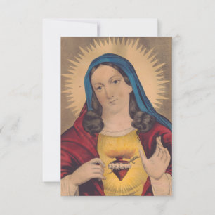 Immaculate Heart of Mary Holy Card