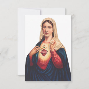 Immaculate Heart of Mary Holy Card Ave Maria