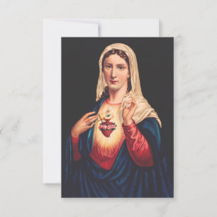 Immaculate Heart of Mary Holy Card Ave Maria