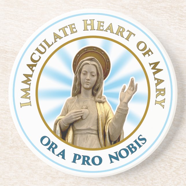 Immaculate Heart of Mary Ora Pro Nobis Coaster (Front)