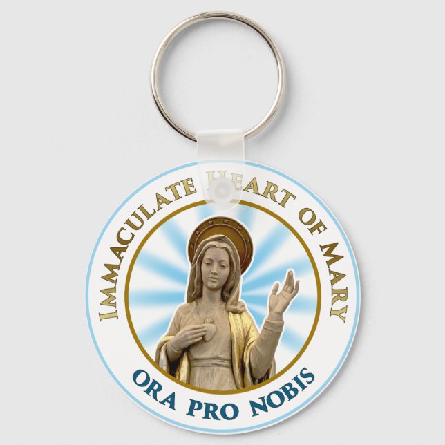 Immaculate Heart of Mary Ora Pro Nobis Key Ring (Front)