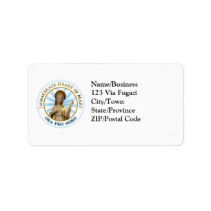 Immaculate Heart of Mary Ora Pro Nobis Label