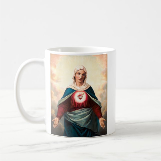 Immaculate Heart Of Mary Sacred Art Coffee Mug (Left)