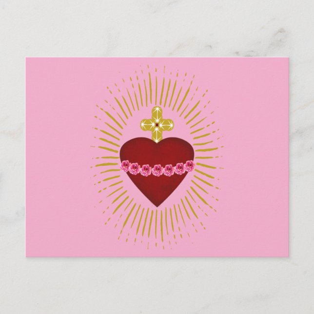 Immaculate Heart of Mary Symbol Postcard (Front)