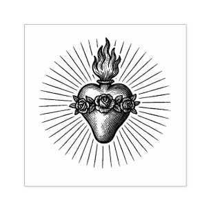 Immaculate Heart of Mary Traditional Catholic Rubber Stamp