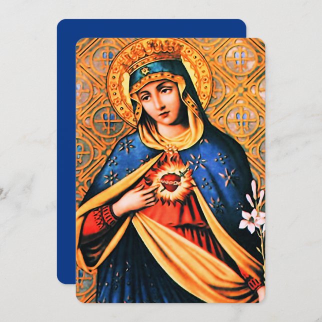 Immaculate Heart of Mary with Magnificat Holiday Card (Front/Back)