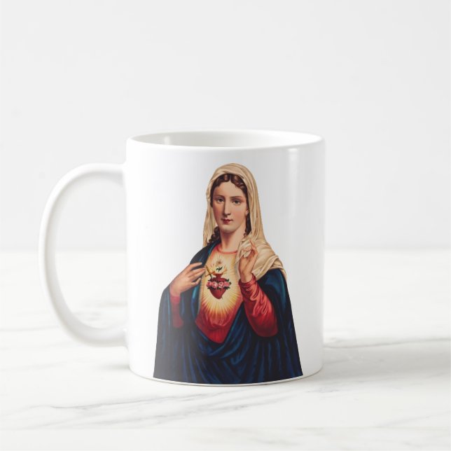 Immaculate Heart of Virgin Mary Coffee Mug (Left)