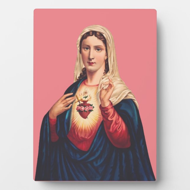 Immaculate Heart of Virgin Mary Plaque (Front)