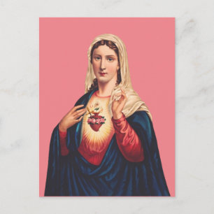 Immaculate Heart of Virgin Mary Postcard
