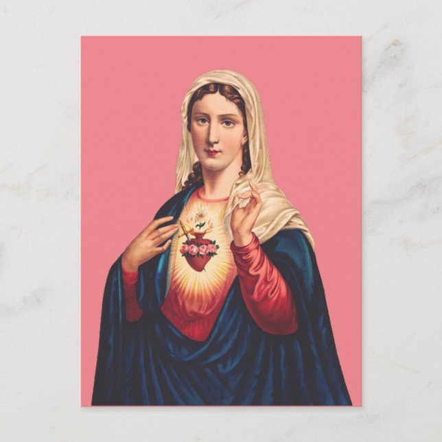 Immaculate Heart of Virgin Mary Postcard (Front)
