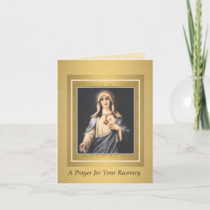 Immaculate Heart of Virgin Mary Recovery Get Well Card