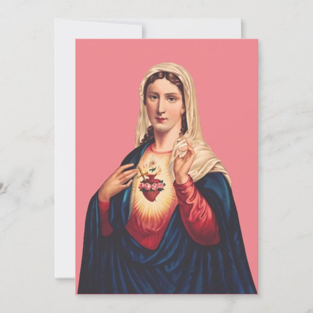Immaculate Heart of Virgin Mary Thank You Card (Front)