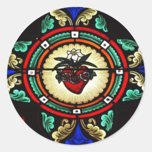 Immaculate Heart Stained Glass Sticker