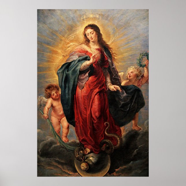 Immaculate Heart Virgin Mary Poster - Virgen Maria (Front)