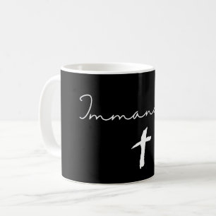 Immanuel Christmas Script with Cross Coffee Mug