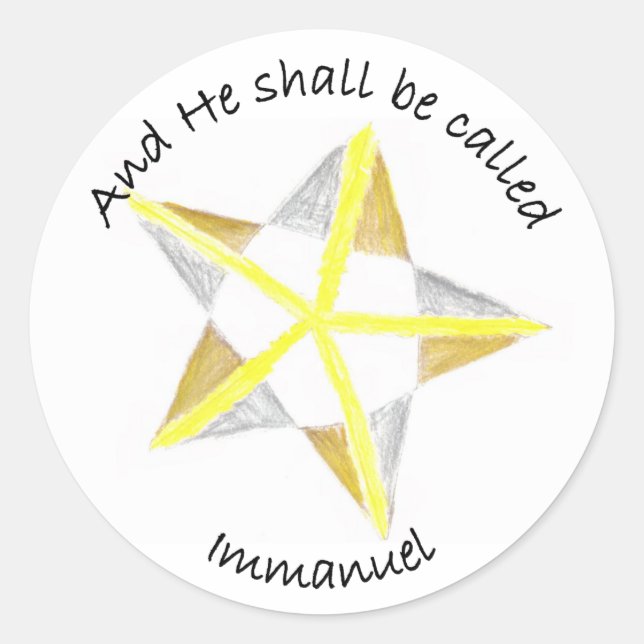 Immanuel Classic Round Sticker (Front)