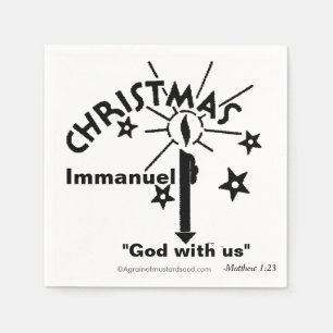 Immanuel God with us Christmas Napkin