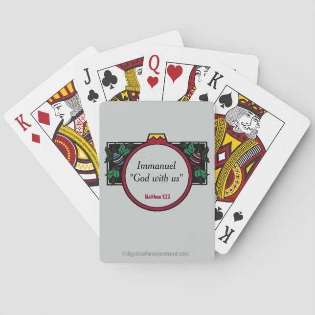 Immanuel God with us Christmas Playing Cards (Back)