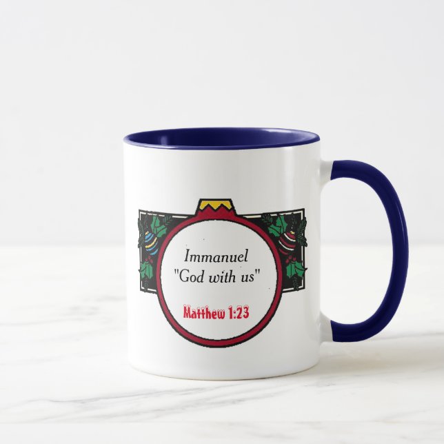 Immanuel God with us Customise It Christmas Mug (Right)