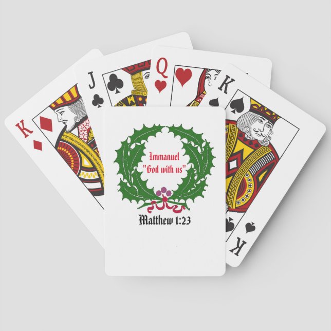 Immanuel God with us Customise It Playing Cards (Back)