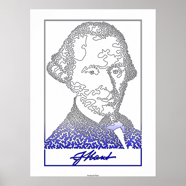 Immanuel Kant. Founder of German philosophy. [002] Poster (Front)
