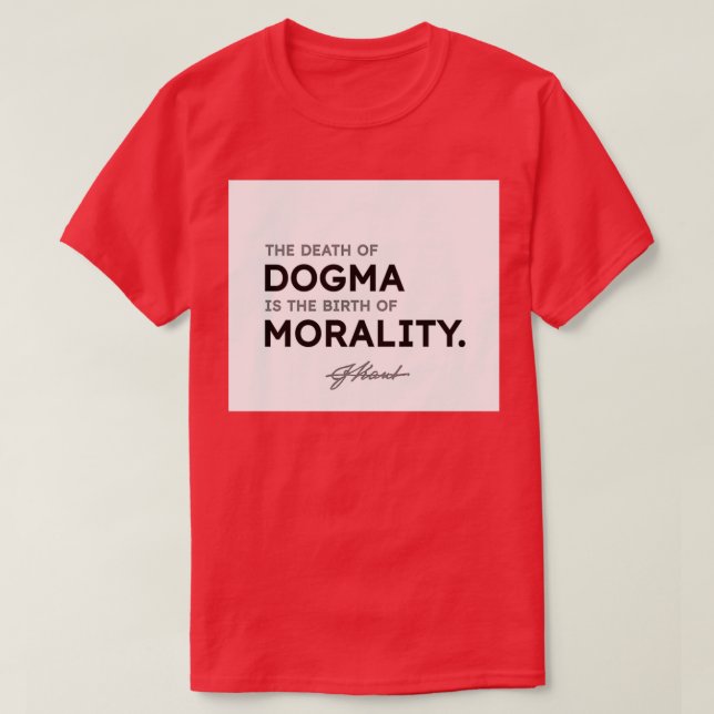 Immanuel Kant quotes The death of dogma is the bir T-Shirt (Design Front)