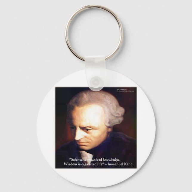 Immanuel Kant Science Vs Knowledge Quote Gifts Key Ring (Front)