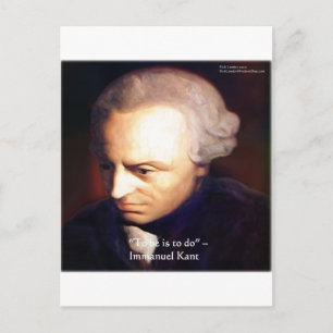 Immanuel Kant "To Do" Wisdom Quote Gifts & Tees Postcard