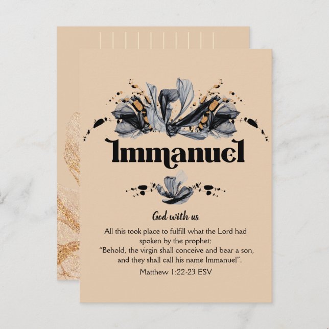 Immanuel | Names of God Devotional Bible  Postcard (Front/Back)