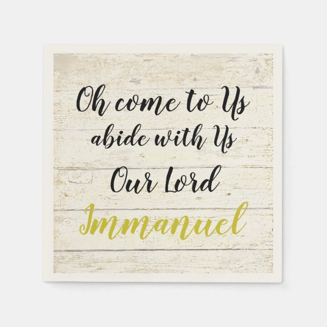 Immanuel  napkin (Front)