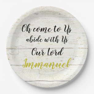 Immanuel  paper plate