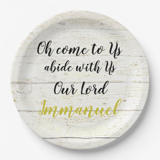 Immanuel  paper plate (Front)