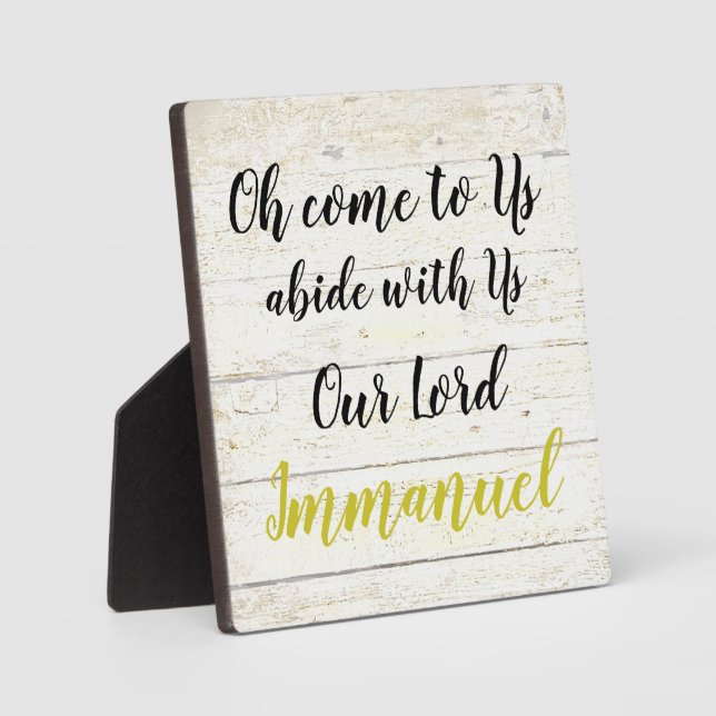 Immanuel  plaque (Front)