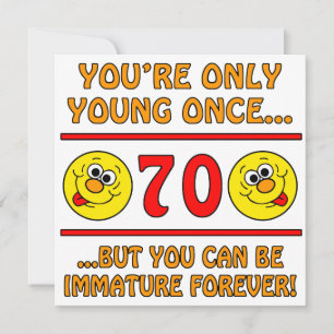 Immature 70th Birthday Gag Gifts Card