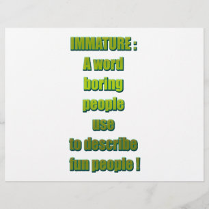 Immature funny text flyer