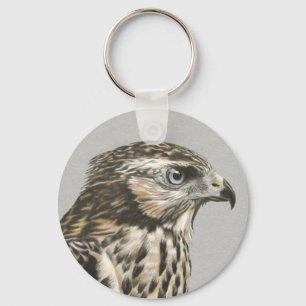 Immature Goshawk Key Ring